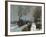 Train in the Snow-Claude Monet-Framed Premium Giclee Print