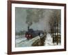 Train in the Snow-Claude Monet-Framed Giclee Print