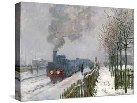 Train in the Snow-Claude Monet-Stretched Canvas