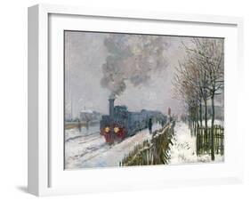 Train in the Snow-Claude Monet-Framed Giclee Print