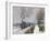 Train in the Snow-Claude Monet-Framed Giclee Print