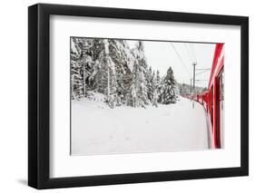 Train in the Snow-PerseoMedusa-Framed Photographic Print