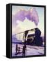 Train in Winter-A. Sheldon Pennoyer-Framed Stretched Canvas
