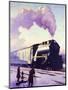 Train in Winter-A. Sheldon Pennoyer-Mounted Giclee Print