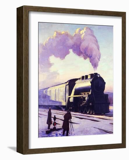 Train in Winter-A. Sheldon Pennoyer-Framed Giclee Print