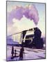 Train in Winter-A. Sheldon Pennoyer-Mounted Giclee Print