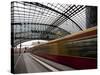 Train Leaving Berlin Hauptbahnhof, the Main Railway Station in Berlin, Germany, Europe-Carlo Morucchio-Stretched Canvas