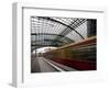 Train Leaving Berlin Hauptbahnhof, the Main Railway Station in Berlin, Germany, Europe-Carlo Morucchio-Framed Photographic Print