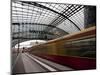 Train Leaving Berlin Hauptbahnhof, the Main Railway Station in Berlin, Germany, Europe-Carlo Morucchio-Mounted Photographic Print