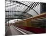 Train Leaving Berlin Hauptbahnhof, the Main Railway Station in Berlin, Germany, Europe-Carlo Morucchio-Mounted Photographic Print