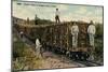 Train Load of Sugar Cane Leaving the Field, Cuba, 1915-null-Mounted Giclee Print