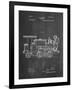 Train Locomotive Patent-null-Framed Art Print