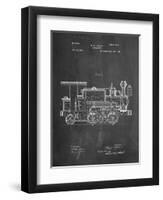 Train Locomotive Patent-null-Framed Art Print