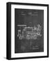 Train Locomotive Patent-null-Framed Art Print