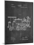 Train Locomotive Patent-null-Mounted Art Print