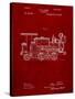 Train Locomotive Patent-Cole Borders-Stretched Canvas