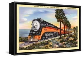 Train Near Los Angeles, California-null-Framed Stretched Canvas