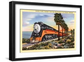 Train Near Los Angeles, California-null-Framed Art Print