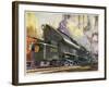 Train of the Pennsylvania Railroad is Hauled by Their Class T-1 Passenger Locomotive-null-Framed Photographic Print