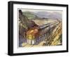 Train of the Santa Fe Railroad Drawn by a Diesel- Electric Locomotive-null-Framed Art Print