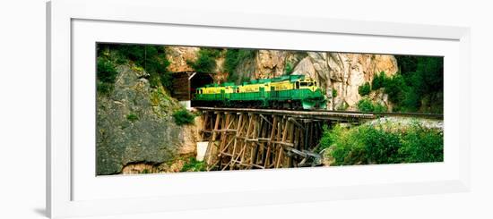 Train on a Bridge, White Pass and Yukon Route Railroad, Skagway, Alaska, USA-null-Framed Photographic Print