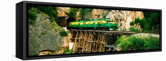 Train on a Bridge, White Pass and Yukon Route Railroad, Skagway, Alaska, USA-null-Framed Stretched Canvas