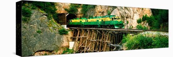 Train on a Bridge, White Pass and Yukon Route Railroad, Skagway, Alaska, USA-null-Stretched Canvas