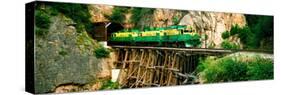 Train on a Bridge, White Pass and Yukon Route Railroad, Skagway, Alaska, USA-null-Stretched Canvas