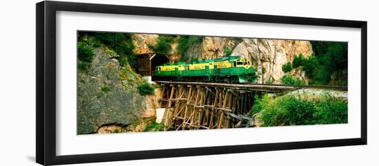 Train on a Bridge, White Pass and Yukon Route Railroad, Skagway, Alaska, USA-null-Framed Photographic Print