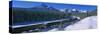 Train on a Railroad Track, Banff National Park, Alberta, Canada-null-Stretched Canvas