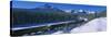 Train on a Railroad Track, Banff National Park, Alberta, Canada-null-Stretched Canvas