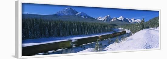 Train on a Railroad Track, Banff National Park, Alberta, Canada-null-Framed Photographic Print