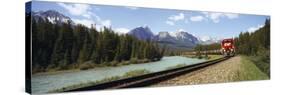 Train on a Railroad Track, Morant's Curve, Banff National Park, Alberta, Canada-null-Stretched Canvas