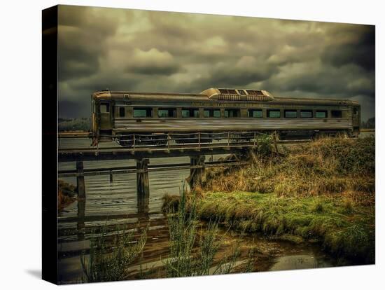 Train on Bridge-Florian Raymann-Stretched Canvas