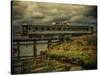 Train on Bridge-Florian Raymann-Stretched Canvas
