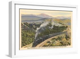 Train on Coast Range Tracks-null-Framed Art Print