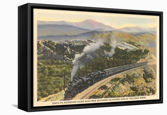 Train on Coast Range Tracks-null-Framed Stretched Canvas