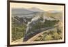 Train on Coast Range Tracks-null-Framed Art Print