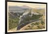 Train on Coast Range Tracks-null-Framed Art Print