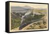 Train on Coast Range Tracks-null-Framed Stretched Canvas