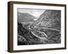 Train on Georgetown Railroad Loop Photograph - Georgetown, CO-Lantern Press-Framed Art Print