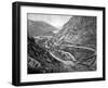 Train on Georgetown Railroad Loop Photograph - Georgetown, CO-Lantern Press-Framed Art Print