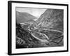 Train on Georgetown Railroad Loop Photograph - Georgetown, CO-Lantern Press-Framed Art Print