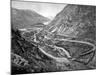 Train on Georgetown Railroad Loop Photograph - Georgetown, CO-Lantern Press-Mounted Art Print