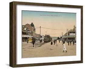 Train on King William Street, Adelaide, South Australia, 1900s-null-Framed Photographic Print