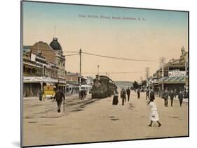 Train on King William Street, Adelaide, South Australia, 1900s-null-Mounted Photographic Print