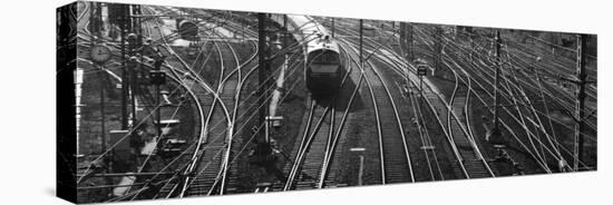 Train on Railroad Track in a Shunting Yard, Germany-null-Stretched Canvas