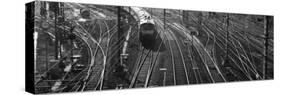 Train on Railroad Track in a Shunting Yard, Germany-null-Stretched Canvas