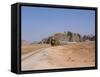 Train on Railway in the Desert, Shoubek, Jordan, Middle East-Alison Wright-Framed Stretched Canvas