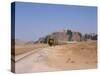 Train on Railway in the Desert, Shoubek, Jordan, Middle East-Alison Wright-Stretched Canvas